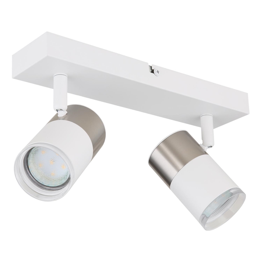 Globo - Spotlight 2xGU10/25W/230V vit/matt krom
