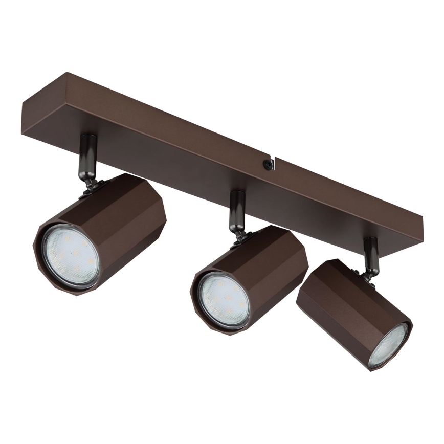 Globo - Spotlight 3xGU10/25W/230V brun