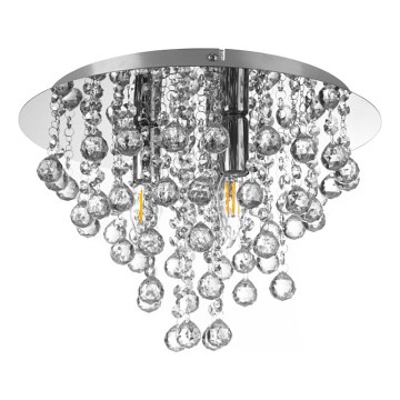 Globo - Taklampa 3xE14/40W/230V diameter 38 cm skinande krom