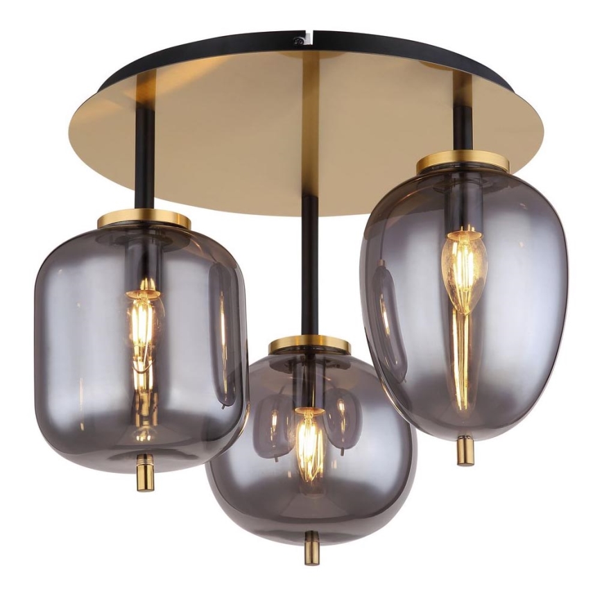 Globo - Taklampa 3xE14/40W/230V mässing