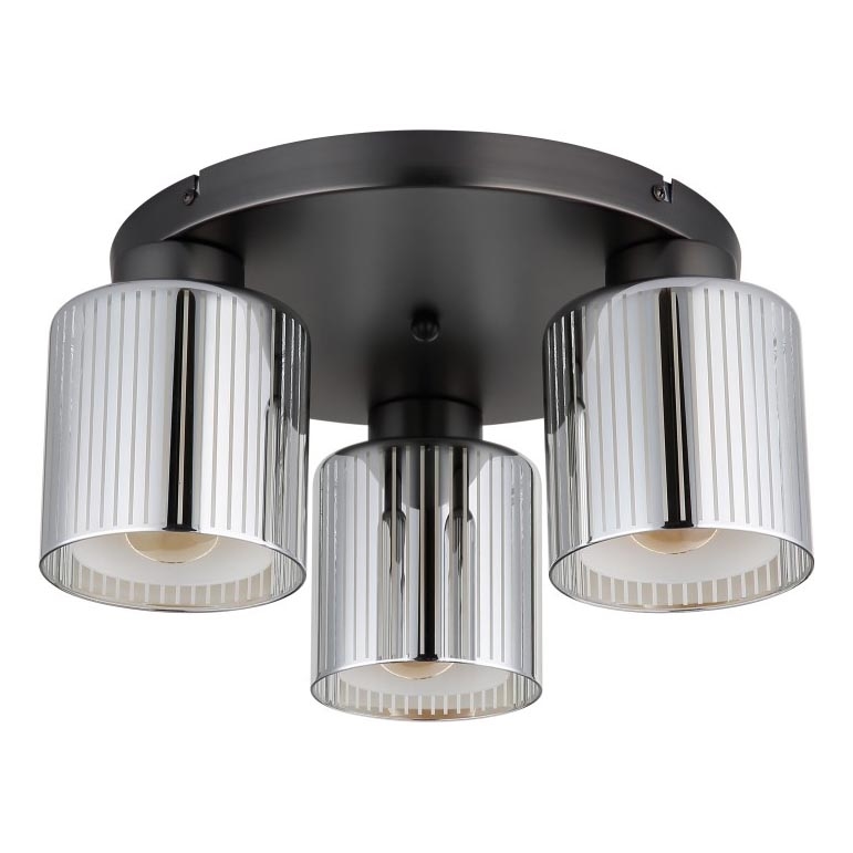 Globo - Taklampa 3xE27/60W/230V, glänsande krom, Ø 34,5 cm