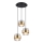 Globo - Taklampa 3xE27/60W/230V svart/mässing