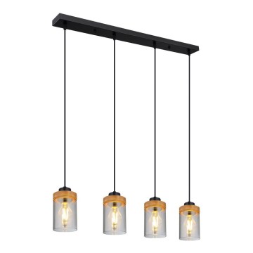 Globo - Taklampa med 4xE27/40W/230V metall/trä