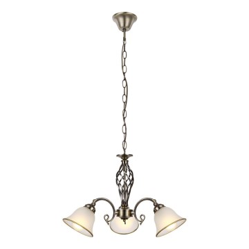 Globo - Taklampa med kedja 3xE27/60W/230V