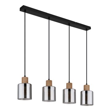 Globo - Taklampa med vajer 4xE27/25W/230V