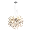 Globo - Taklampa med vajer 8xE14/40W/230V silver