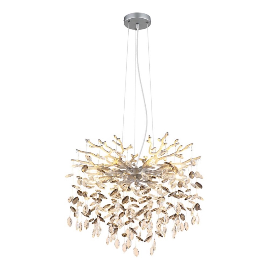 Globo - Taklampa med vajer 8xE14/40W/230V silver