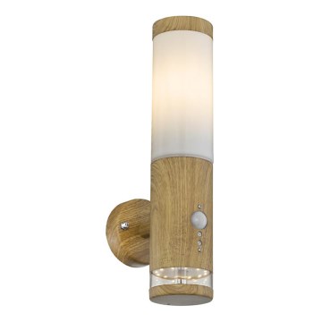 Globo - Utomhus vägglampa  med sensor  1xE27/15W/230V IP44