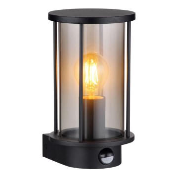 Globo - Utomhus vägglampa med sensor 1xE27/60W/230V IP54