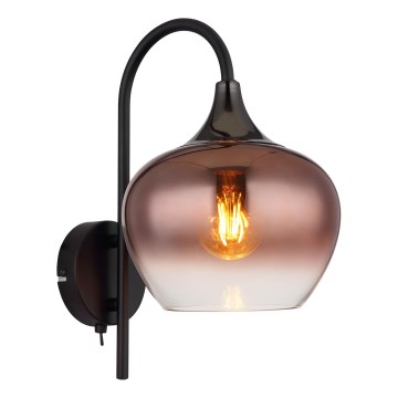 Globo - Vägglampa 1xE27/40W/230V koppar
