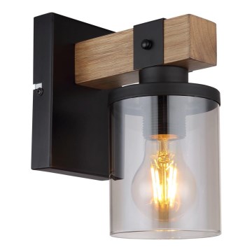 Globo - Vägglampa 1xE27/60W/230V ek/rökig