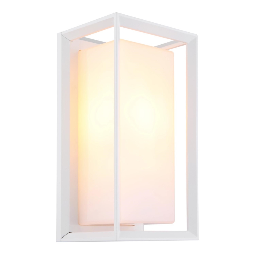 Globo - Vägglampa för utomhusbruk 1xE27/60W/230V IP44 vit
