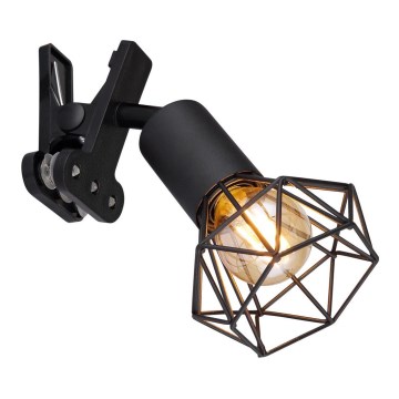 Globo - Vägglampa med klämma 1xE14/40W/230V svart