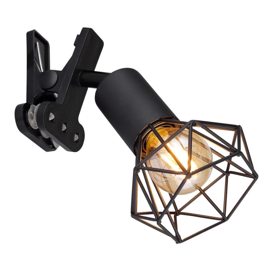 Globo - Vägglampa med klämma 1xE14/40W/230V svart
