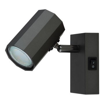Globo - Väggspotlight 1xGU10/25W/230V svart