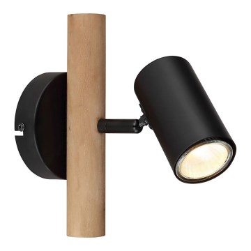 Globo - Väggspotlight 1xGU10/5W/230V trä/metall