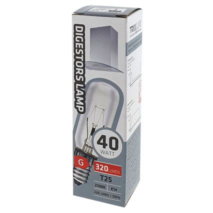 Glödlampa för köksfläkt T25 E14/40W/230V 2700K