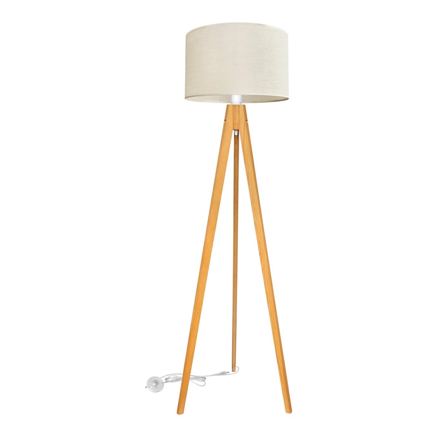 Golv lampa ALBA 1xE27/15W/230V grädde/ek