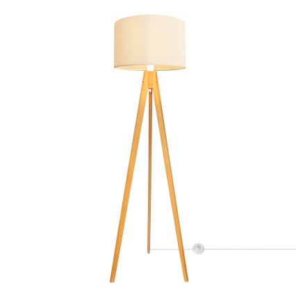 Golv lampa ALBA 1xE27/15W/230V grädde/ek