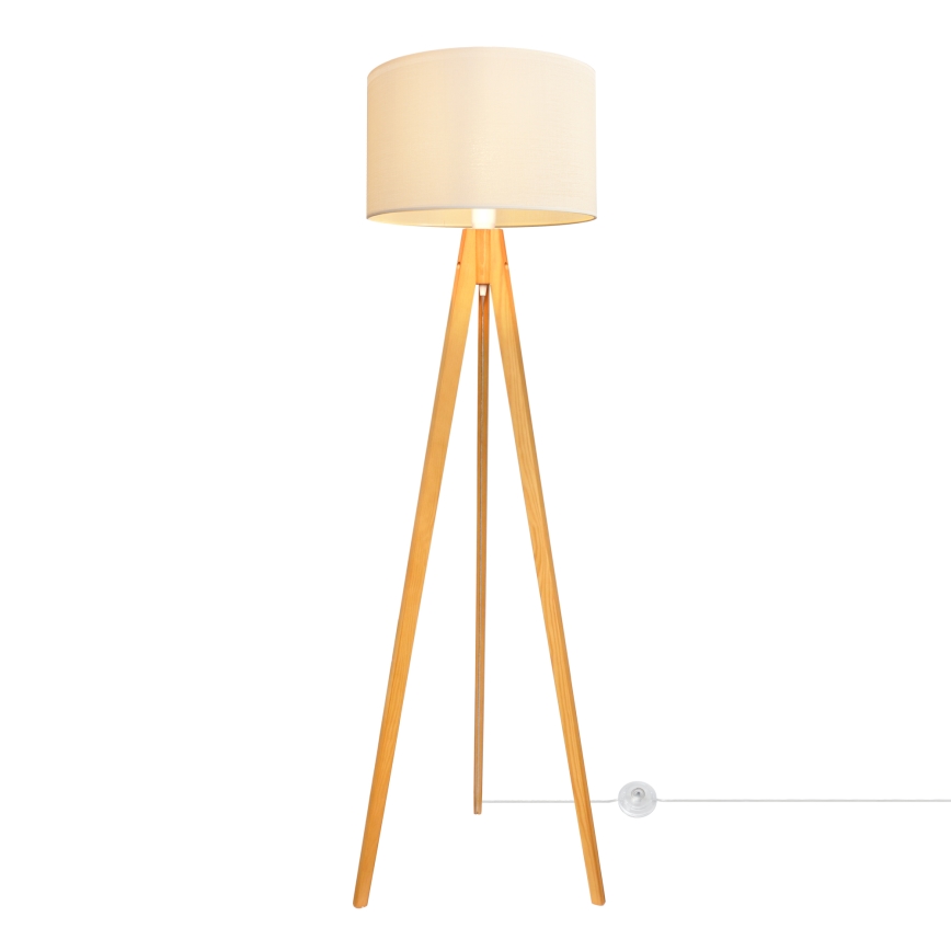 Golv lampa ALBA 1xE27/15W/230V grädde/ek