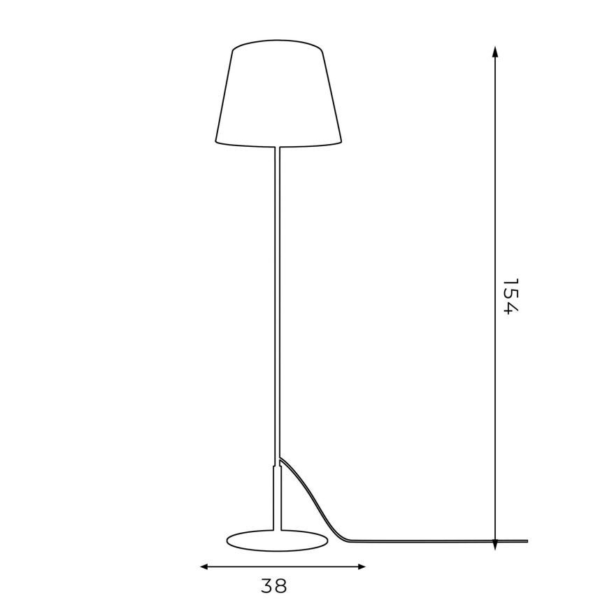 Golv lampa ARDEN 1xE27/60W/230V vit/gyllene