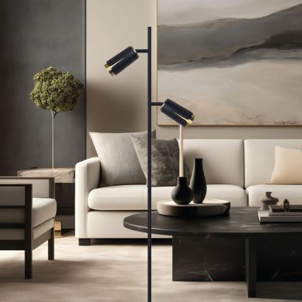 Golv lampa BLOMMA 2xGU10/8W/230V svart