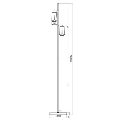 Golv lampa BLOMMA 2xGU10/8W/230V vit