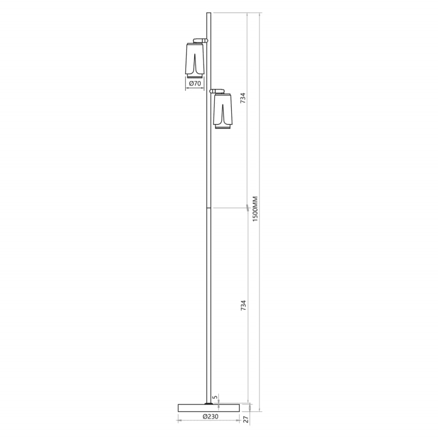 Golv lampa BLOMMA 2xGU10/8W/230V vit