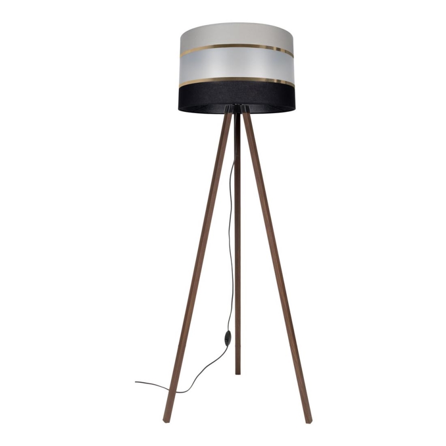 Golv lampa CORAL 1xE27/60W/230V brun/svart/grå/gyllene