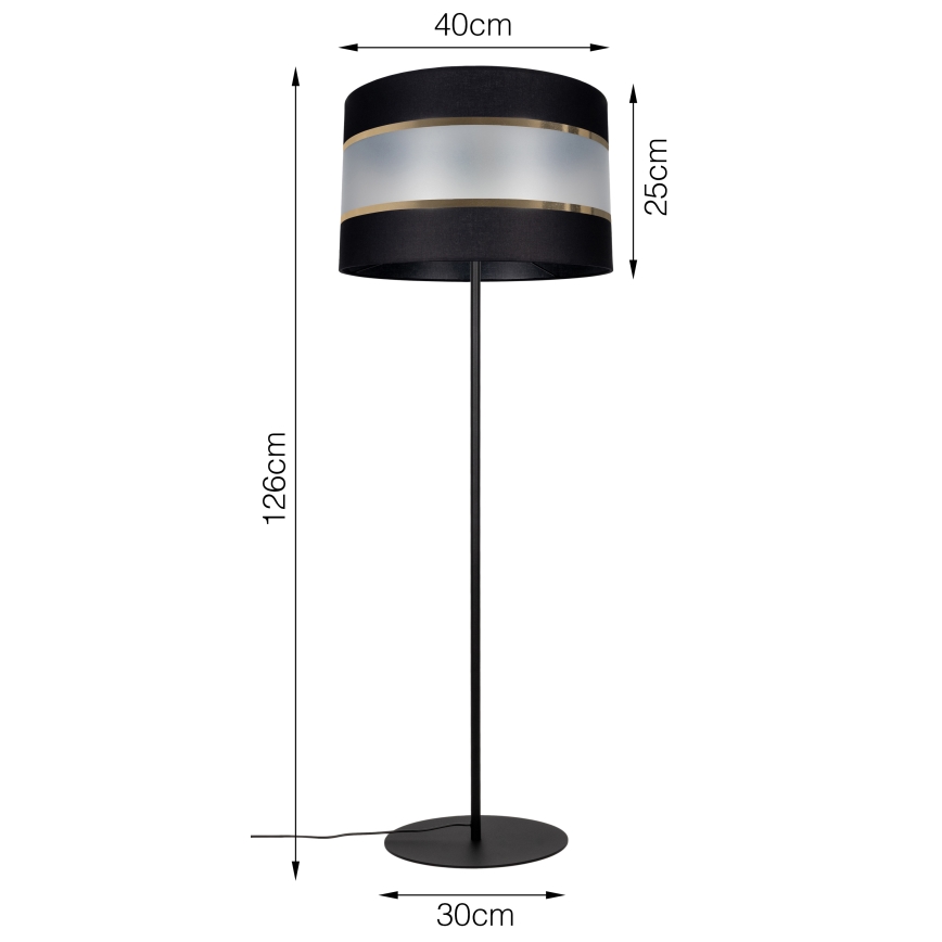 Golv lampa CORAL 1xE27/60W/230V svart