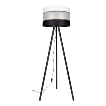 Golv lampa CORAL 1xE27/60W/230V svart/vit/gyllene