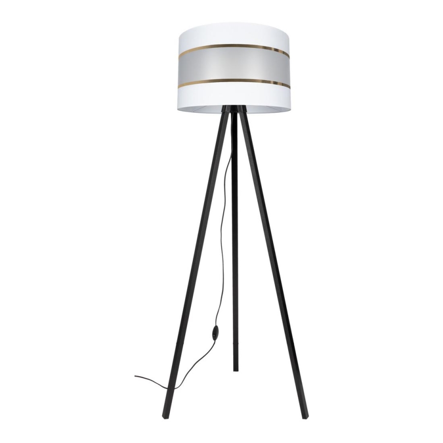 Golv lampa CORAL 1xE27/60W/230V svart/vit/gyllene