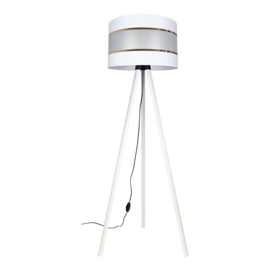 Golv lampa CORAL 1xE27/60W/230V vit/gyllene