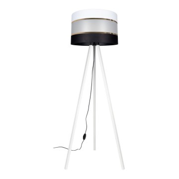 Golv lampa CORAL 1xE27/60W/230V vit/svart/gyllene