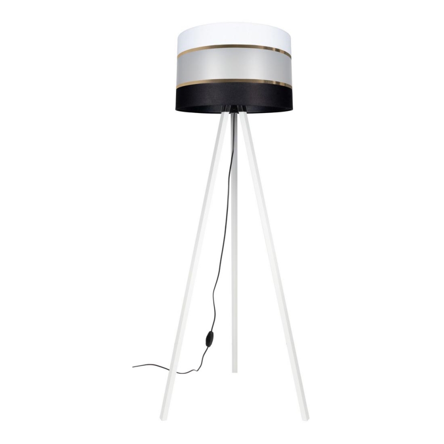 Golv lampa CORAL 1xE27/60W/230V vit/svart/gyllene