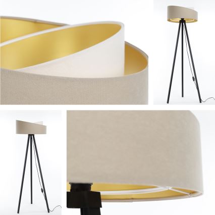 Golv lampa GALAXY 1xE27/60W/230V beige/svart