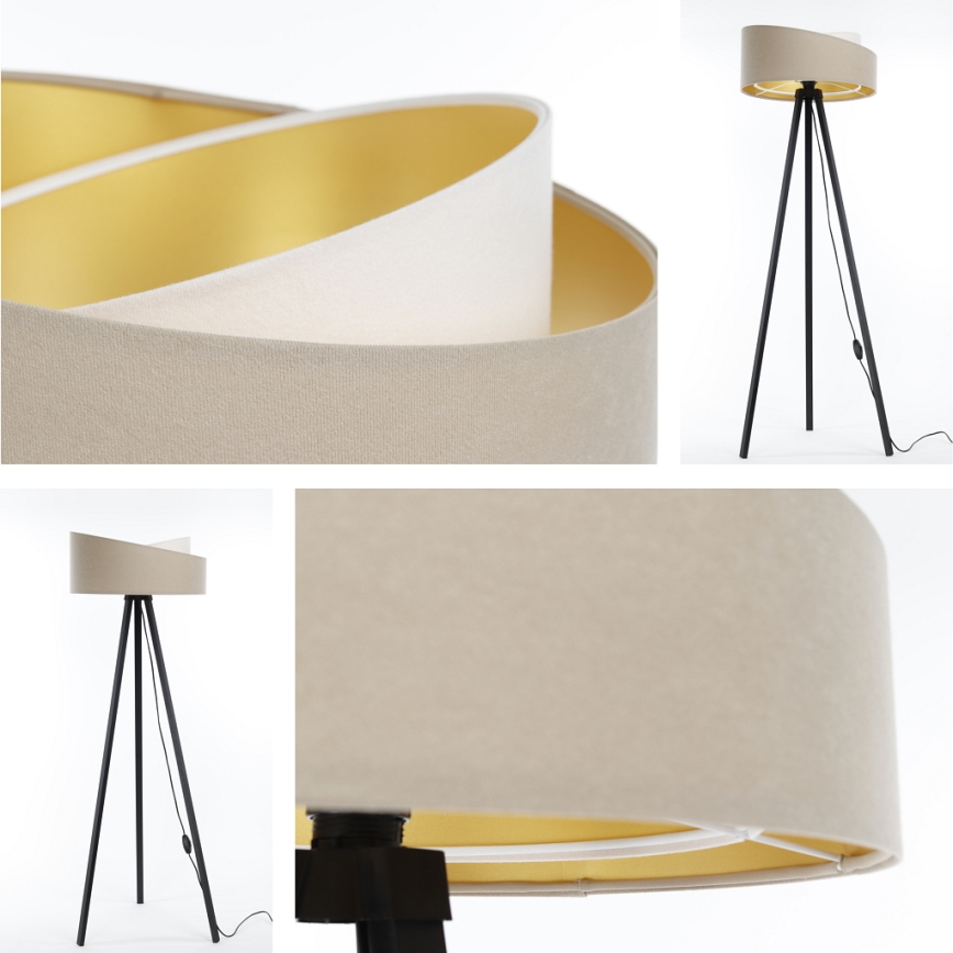 Golv lampa GALAXY 1xE27/60W/230V beige/svart