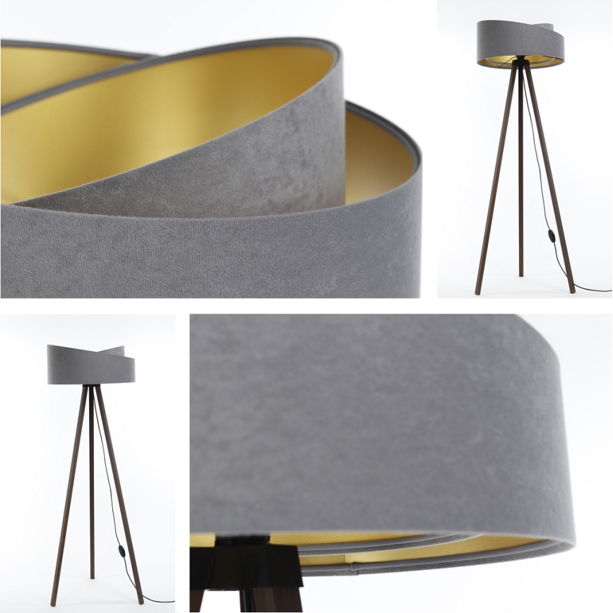 Golv lampa GALAXY 1xE27/60W/230V grå/brun