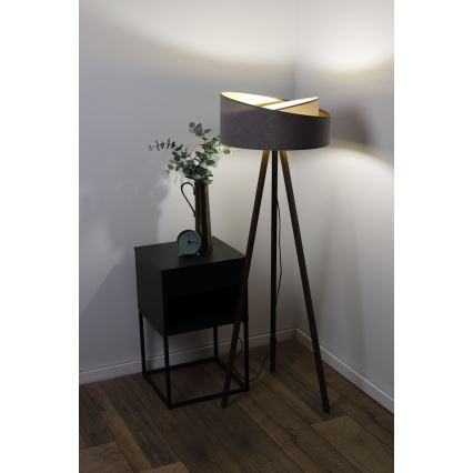 Golv lampa GALAXY 1xE27/60W/230V grå/brun