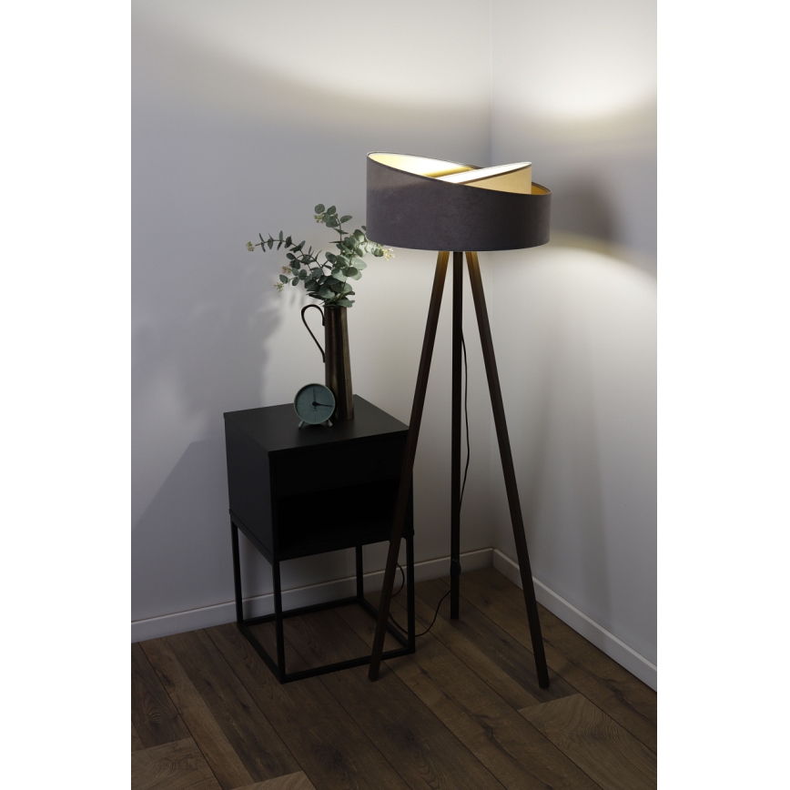 Golv lampa GALAXY 1xE27/60W/230V grå/brun