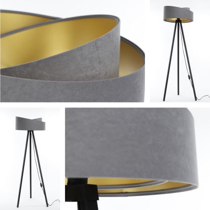 Golv lampa GALAXY 1xE27/60W/230V grå/svart