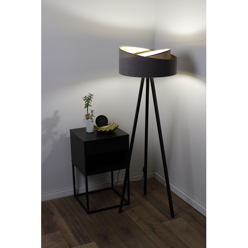 Golv lampa GALAXY 1xE27/60W/230V grå/svart