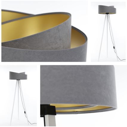 Golv lampa GALAXY 1xE27/60W/230V grå/vit