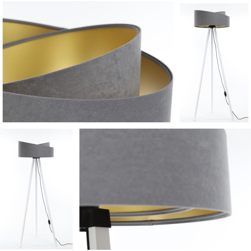 Golv lampa GALAXY 1xE27/60W/230V grå/vit