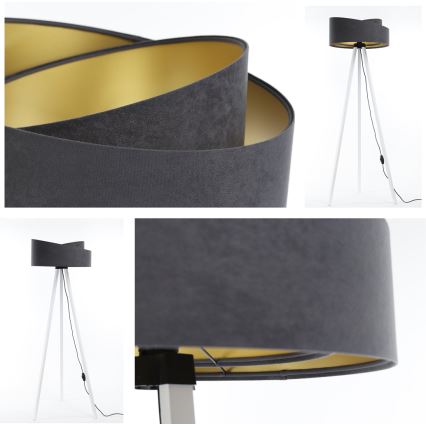 Golv lampa GALAXY 1xE27/60W/230V grå/vit