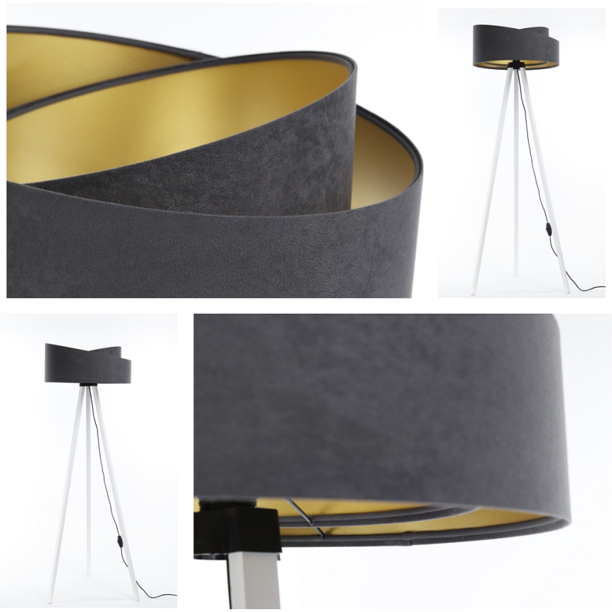 Golv lampa GALAXY 1xE27/60W/230V grå/vit