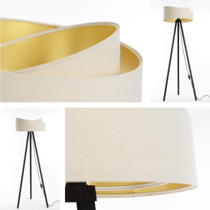Golv lampa GALAXY 1xE27/60W/230V grädde/svart