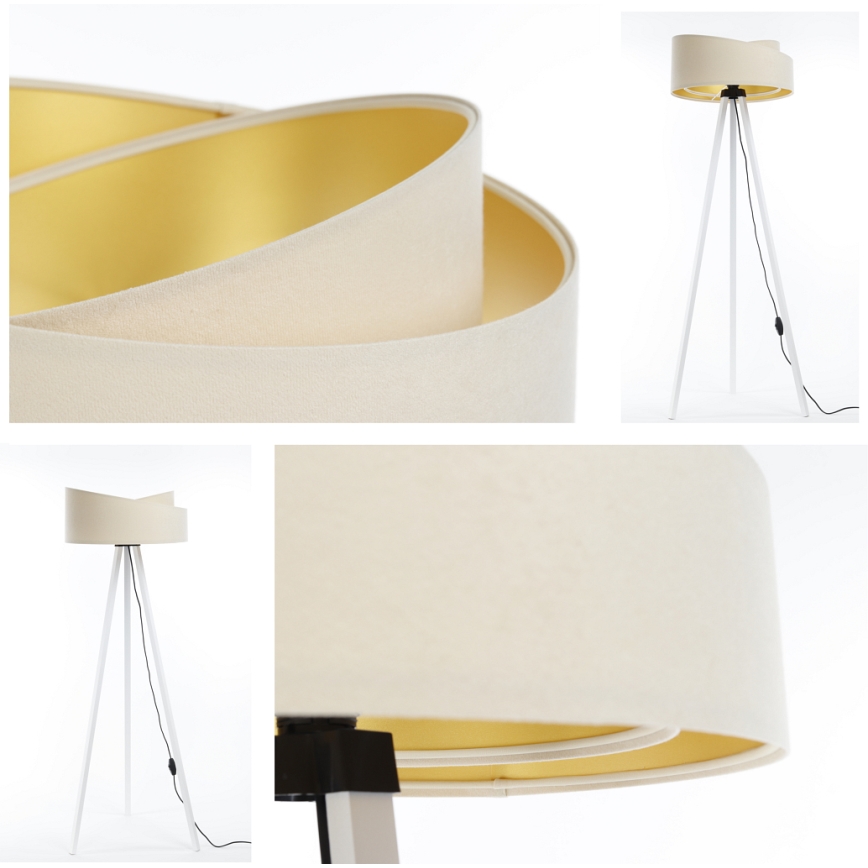 Golv lampa GALAXY 1xE27/60W/230V grädde/vit