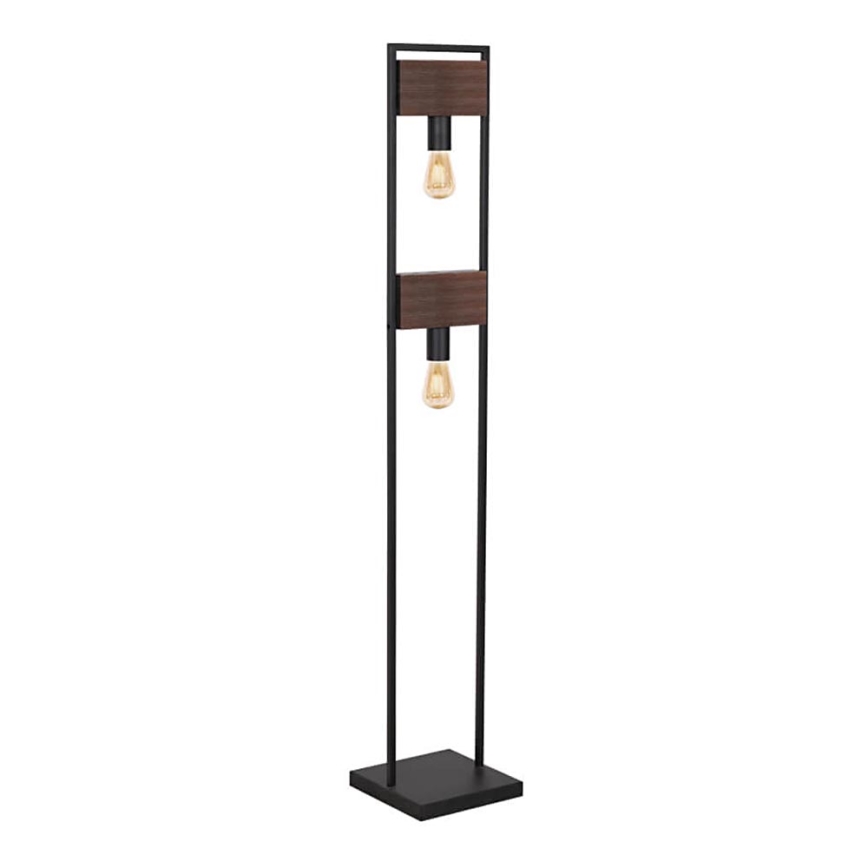 Golv lampa HARD 2xE27/11W/230V trä/svart