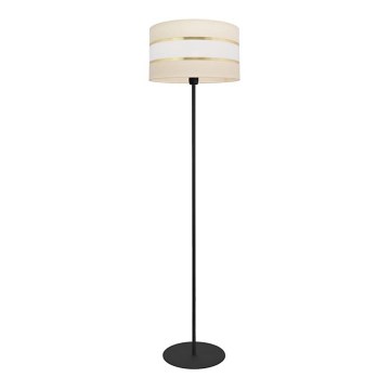 Golv lampa HELEN 1xE27/15W/230V grädde/svart/gyllene